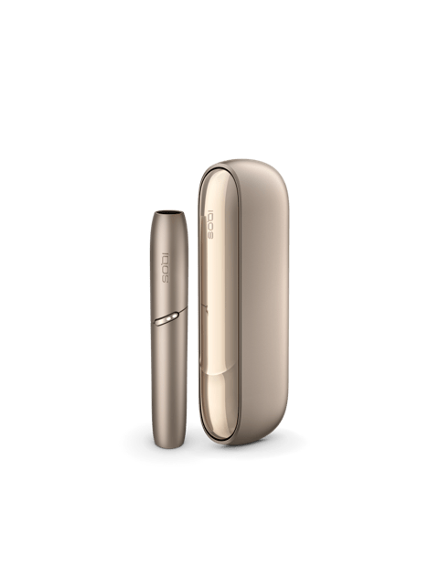 Brilliant Gold IQOS 3 DUO holder and charge