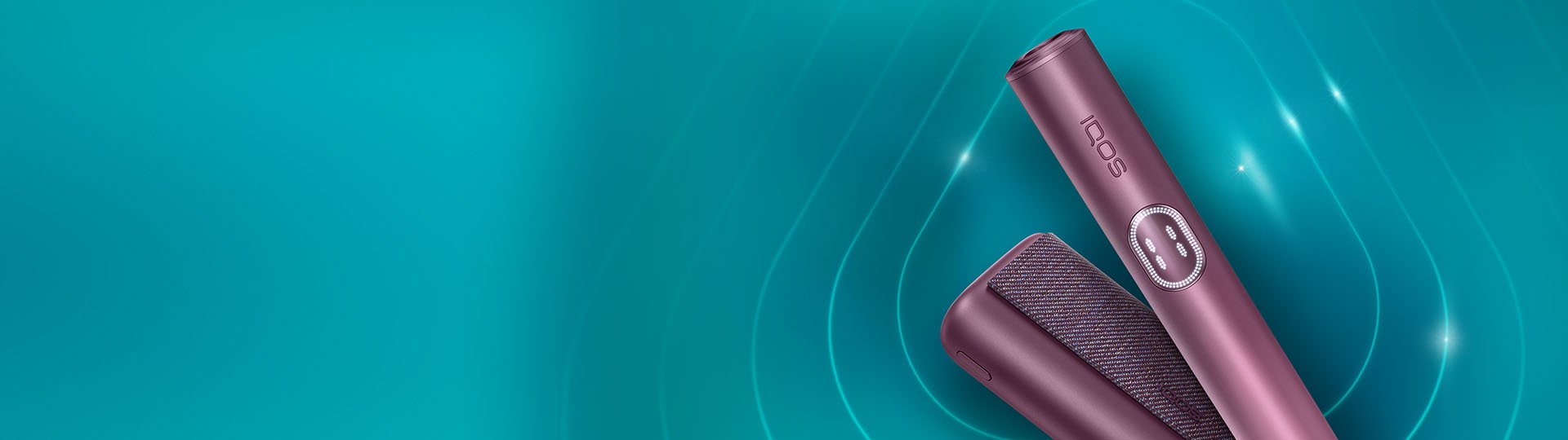 Urządzenie IQOS ILUMA i PRIME w niebieskim odcieniu Garnet Red