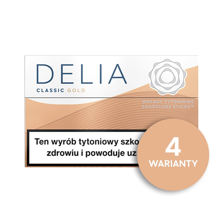Paczka wkładów tytoniowych DELIA na białym tle