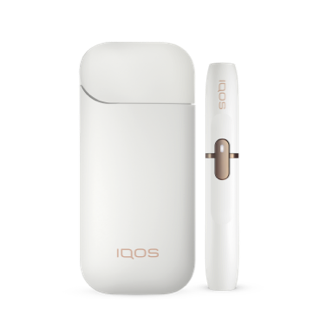 White IQOS 2.4 PLUS charger and holder