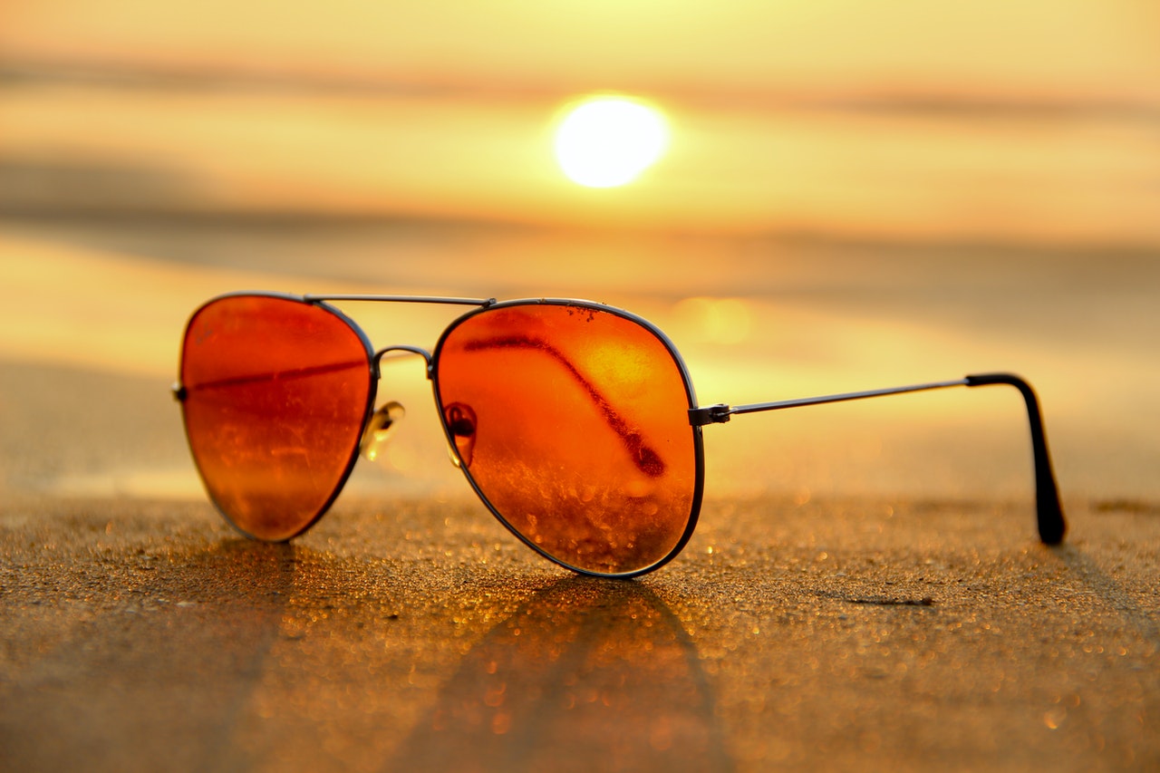 Sunglasses used to cover during the sunset